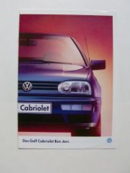 VW Golf3 Cabriolet Bon Jovi Prospekt 1E7 Juli 1996