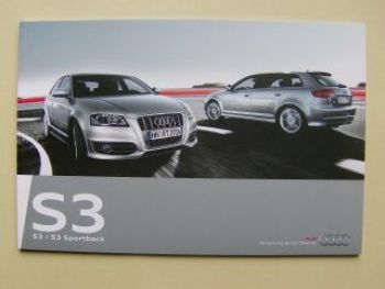 Audi S3 +Sportback Prospekt September 2009 NEU