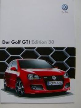 VW Golf5 GTI Edition 30 Sonderprospekt Oktober 2006 NEU 1K1