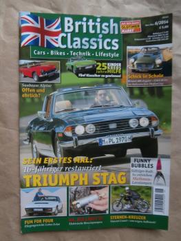 British Classics 6/2014 Sunbeam Alpine,Triumph Stag, Lotus Eclat,Vincent Comet,Bristol 406 Zagato,