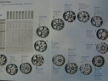 VW Audi Leichtmetallfelgen 1999 Prospekt BBS Ronal Exip ATS