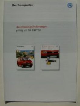 VW T4 Transporter Ausstattungsänderungen 18.KW 1998