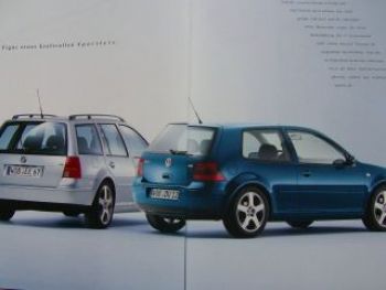 VW Golf4 & Variant Sport Edition Prospekt September 2000 1J1 1J5