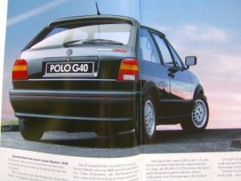 VW Polo G40 Typ 86C Prospekt August 1992 Rarität