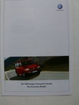 VW T4 Transporter Kombi Economy Prospekt Mai 2002 NEU