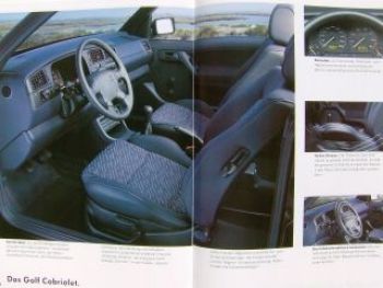 VW Golf3 Cabriolet Typ 1E7 Prospekt +Avantgarde Oktober 1997
