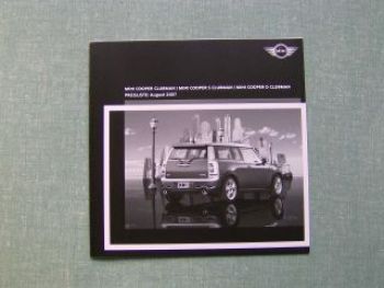 BMW Mini Preisliste Clubman 2007 R55