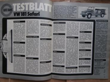 Gute Fahrt 4/1975 VW Polo,VW 181 Safari,neue Nockenwelle beim Passat von 55 auf 60PS,