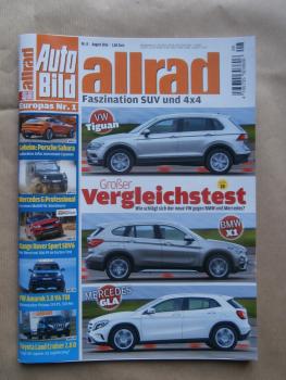 Auto Bild allrad 8/2016 SsangYong XLV,G Porfessional,Amarok 3.0V6 TDI,Fiat Fullback Pickup,A220d 4Matic,