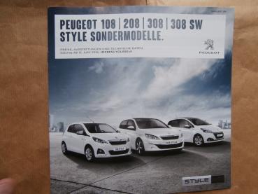 Peugeot 108 208 308 +SW Style Sondermodelle 13.Juni 2016