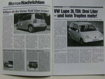 VW Lupo 3L TDI Pressestimmen Sonderprospekt NEU