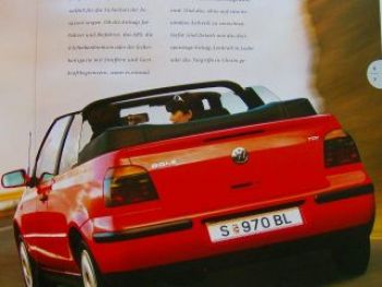 VW Golf3 Cabriolet 1E7 Prospekt Österreich Juni 2000