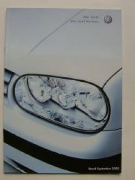 VW Golf4 & Variant Prospekt 1J1 1J5 Österreich September 2000