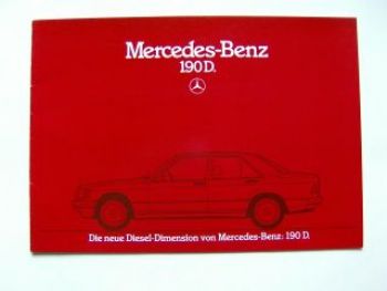 Mercedes-Benz W201 190D Prospekt November 1983