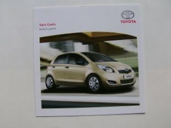 Toyota Yaris Cool+ Prospekt September 2009 NEU Typ XP9