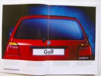 VW Golf3 1H1 Prospekt Januar 1996 +Special +Zubehör NEU