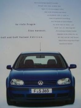 VW Golf4 & Variant Edition Prospekt Juni 2000 1J1 1J5