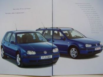 VW Golf4 & Variant Edition Prospekt Juni 2000 1J1 1J5