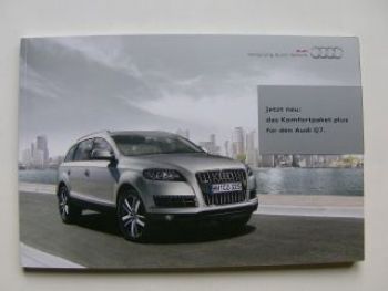 Audi Q7 Prospekt + Komfortpaket plus Juni 2009 NEU