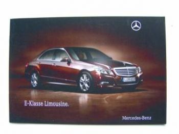 Mercedes Benz E-Klasse Limousine BR212 Prospekt Dezember 2008