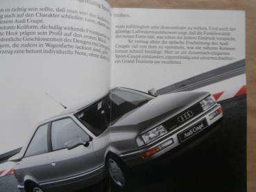 Audi Coupé Typ89 B3 +quattro Prospekt Januar 1990