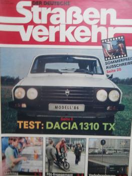 Der Deutsche Straßenverkehr 7/1986 Dacia 1310TX Test,