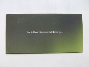 Mercedes Benz Infokarte A-Klasse Sondermodell Polar Star BR168