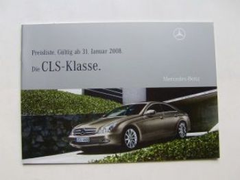 Mercedes Benz Preisliste CLS-Klasse Januar 2008 BR219