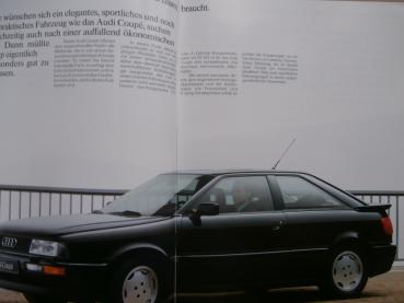 Audi Coupé Typ89 B3 +quattro Prospekt Januar 1990