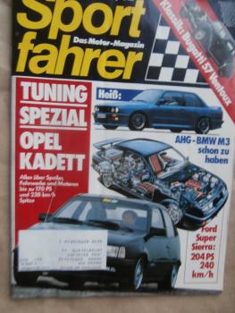 Sportfahrer 2/1986 AHG BMW M3 E30,Zender Alfa Romeo 75,Peugeot 205GTi,