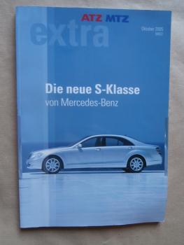 ATZ MTZ extra Mercedes Benz S-Klasse 10/2005 Historie Design Gesamtfahrzeug Interieur Telematik Motoren Getriebe DMU Erprobung