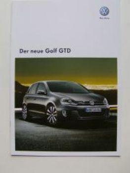 VW Golf6 GTD Prospekt Oktober 2009 NEU