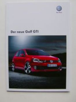 VW Golf6 GTI Prospekt +Preisliste Oktober 2009 NEU