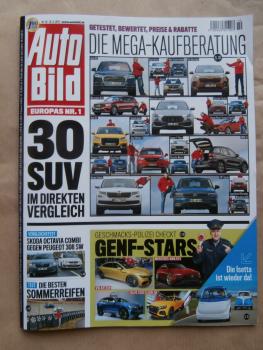 Auto Bild 10/2017 Auto Salon Genf,Octavia Combi 2.0TDI vs. 308 SW Blue-HDi 150,Volvo 245,gebrauchter Espace,