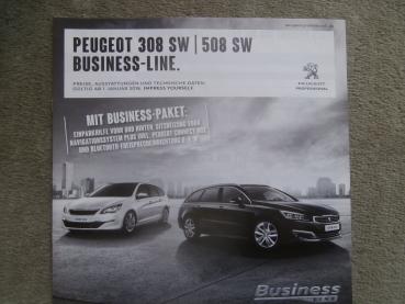 Peugeot 308 SW 508 SW Business-Line Preisliste 1.Januar 2016