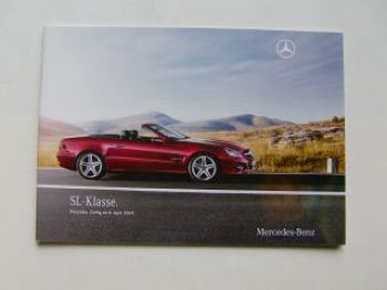 Mercedes Benz Preisliste SL-Klasse R230 April 2009 NEU