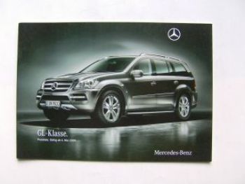 Mercedes Benz Preisliste GL-Klasse X164 Mai 2009 NEU
