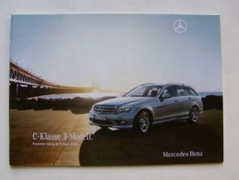 Mercedes Benz Preisliste C-Klasse T-Modell April 2009 BR204