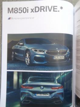 BMW M850i xDrive 840d xDrive G15 Coupé Buch Prospekt Juni 2018 Broschüre NEU