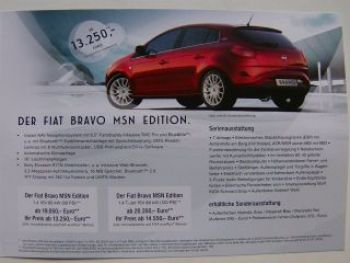 Fiat Bravo msn Edition Prospekt Juni 2008 NEU
