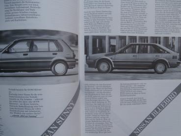 Nissan Pressespiegel Micra Sunny Bluebird Prairie Laurel Silvia 300ZX +Turbo Patrol 4x4, Pickup Vanette 1987