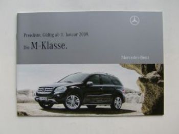 Mercedes Benz Preisliste M-Klasse BR164 Januar 2009