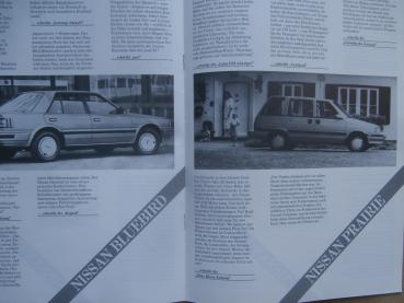 Nissan Pressespiegel Micra Sunny Bluebird Prairie Laurel Silvia 300ZX +Turbo Patrol 4x4, Pickup Vanette 1987