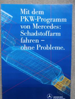 Mercedes Benz PKW Programm Schadstoffarm fahren katalytische Abgasreinigung Juni 1986