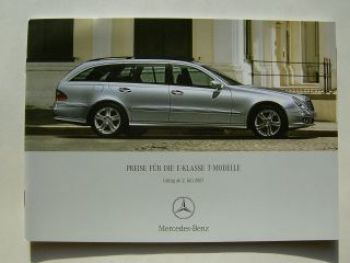 Mercedes Benz Preisliste E-Klasse T-Modell BR211 Februar 2007