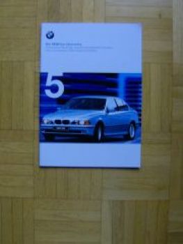 BMW 5er Reihe E39 Limousine Prospekt 1998 520i-540i+525tds