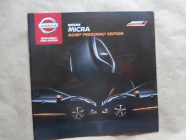 Nissan Micra Bose Personal Edition 9/2017 Prospekt +Preis