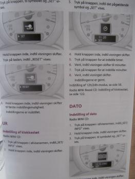 Mini R56 +Clubman R55 One Cooper +S +D JCW Dänisches Handbuch Februar 2013