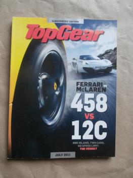 Top Gear 7/2011 Ferrari 458 vs. McLaren MP4-12C,C-Class Coupé,C63 Coupé,Cygnet,Jeep Compass,Civic,Cruze