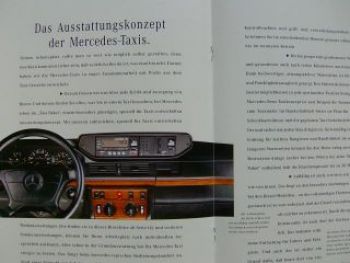 Mercedes Benz Taxi-Modelle Prospekt W124 +T, W201 6/1991